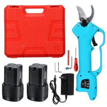 (Pruning Shear with 2 Batteries) 16.8V 2000mAh 25-32mm Cordless Secateur Electric Pruning Shear Telescopic Pole Branch Cutter Scissor