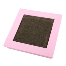 (Pink) Soilless Culture Nutrition Carbon Mud Sponge Plant Growth Flower Pot with Photo Frame