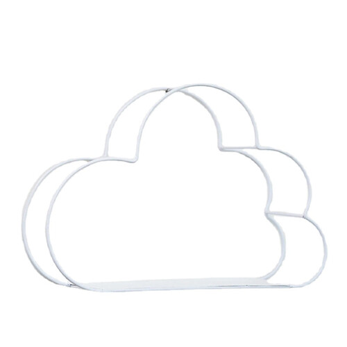(White) Multi-Function Storage Rack Wall Hanging Rack Cloud Shaped Floating Shelf Rack