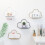 (Black) Multi-Function Storage Rack Wall Hanging Rack Cloud Shaped Floating Shelf Rack 3