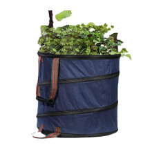 (Blue) Foldable Garden Spring Collecting Bucket Bag Collapsible Leaves Housekeeping Storage Baskets