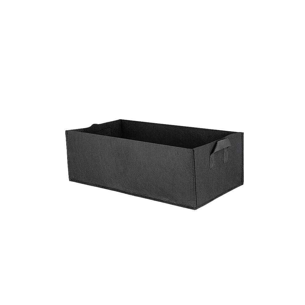 (Black, S) Garden Grow Bags Herb Flower Vegetable Planters Rectangle Non Woven Coco Peat Grow Bags Home Garden Seedling Bags