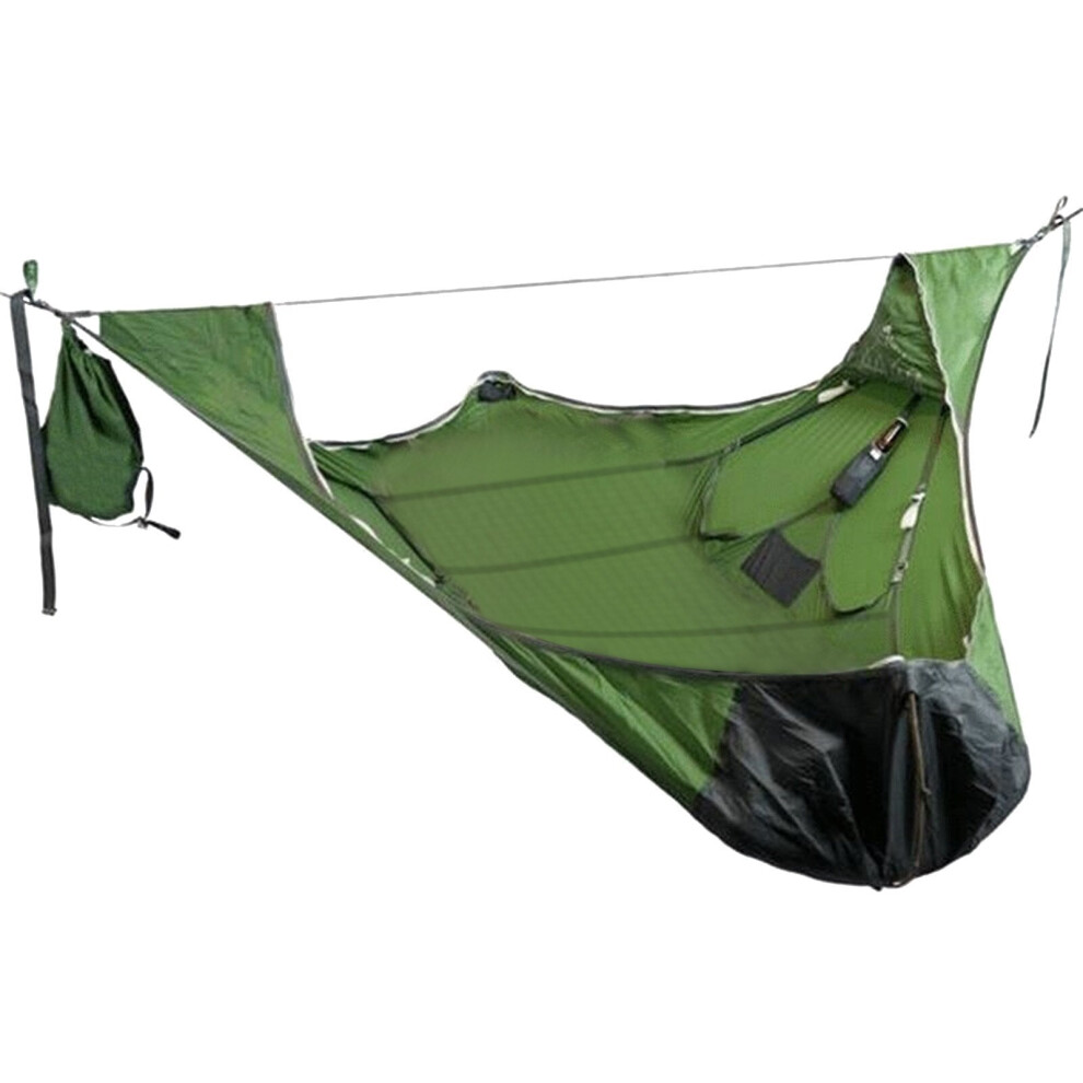 (Green) Portable Hammock Family Outdoor Camping Tent Big Camping Triangle Hammock Multifunction Breathable Tree House Camping Bracket-image-OPC-PGKBM26-NEW