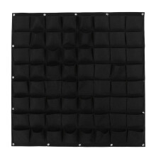 (G) 9-64 Pockets Plant Pot Flower Pot Felt Vertical Garden Hanging Black Wall Planters Pouch