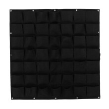 (E) 9-64 Pockets Plant Pot Flower Pot Felt Vertical Garden Hanging Black Wall Planters Pouch