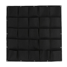 (C) 9-64 Pockets Plant Pot Flower Pot Felt Vertical Garden Hanging Black Wall Planters Pouch