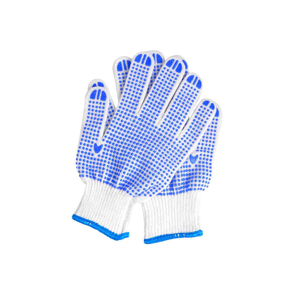 Labour Protection Anti Skid Wear Resistant Gloves Blue Plastic Dot Gloves Light Comfortable Garden