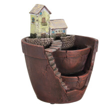 Sky Garden Potted Big House Micro Landscape Meat Plant Pots Flower Pot Resin Decorations
