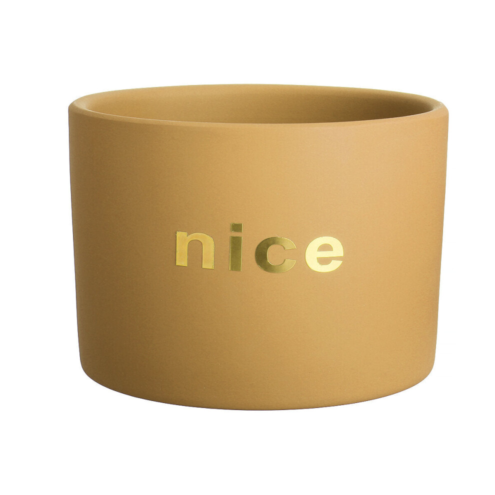 (Yellow) Succulent Ceramic Flower Pot Selected Porcelain Clay Glaze Anti-slip Straight Holeless Flower Pot-image-OPC-PGKBMFP-NEW