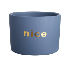 (Dark blue) Succulent Ceramic Flower Pot Selected Porcelain Clay Glaze Anti-slip Straight Holeless Flower Pot