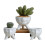 (S) Creative Humanoid Ceramic Flower Pot Green Succulent Planter Plant Container 2