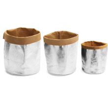 (M) Gardening Washable Kraft Paper Bag Plant Flower Pot Multifunction Home Storage Container