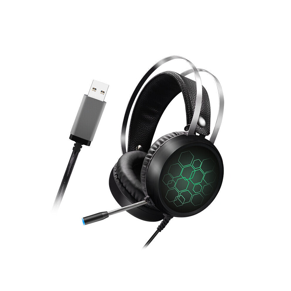 (Headphone with Long Microphone) Professional Virtual 7.1 Gaming Headset RGB Light Headphone USB Wired with Mic for PC Computer-image-OPC-PGKBMPH-NEW
