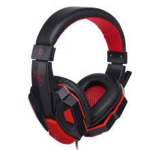 (Black & Red) Gaming Headphones Wired Gamer Headset Stereo Sound Over Ear Headphone with Mic LED Light for PS4 XBOX PC Laptop Computer