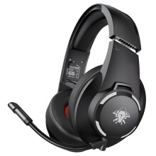 (Grey Black) Wireless Bluetooth Headset Game Headphone Foldable Heavy Bass Sports Low Latency Gaming Headphone with Mic