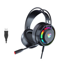 (USB 7.1) Gaming Headset 7.1 Surround Sound With RGB Light Noise Cancelling Mic Gaming Headphone Wired Headset