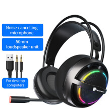 (3.5mm+USB) Gaming Headset 7.1 Surround Sound E-sports Wired Over Ear Stereo Headphones with Microphone For PS4 Computer Game PC Laptop