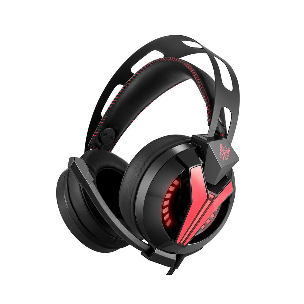 Gaming Headphone LED Light Professional Noise Reduction Wired Control Headset With Flexible Mic-image-OPC-PGKBMTH-NEW