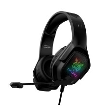USB Wired Headphone 360 Surounding 3.5mm Gaming Head-mounted Earphone RGB Luminous Computer Game Headset with Mic