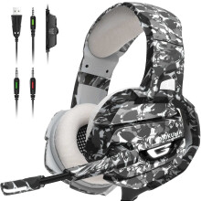 Gaming Headphone Bass Headset Surround Sound RGB USB 3.5mm Wired Over-head Headset with Mic for Computer PC XBOX Gamer