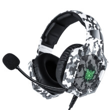 (White) Gaming Headphone Bass Headset USB 3.5mm Wired Surround Sound RGB Game Headset with Mic for Computer PC XBOX Gamer
