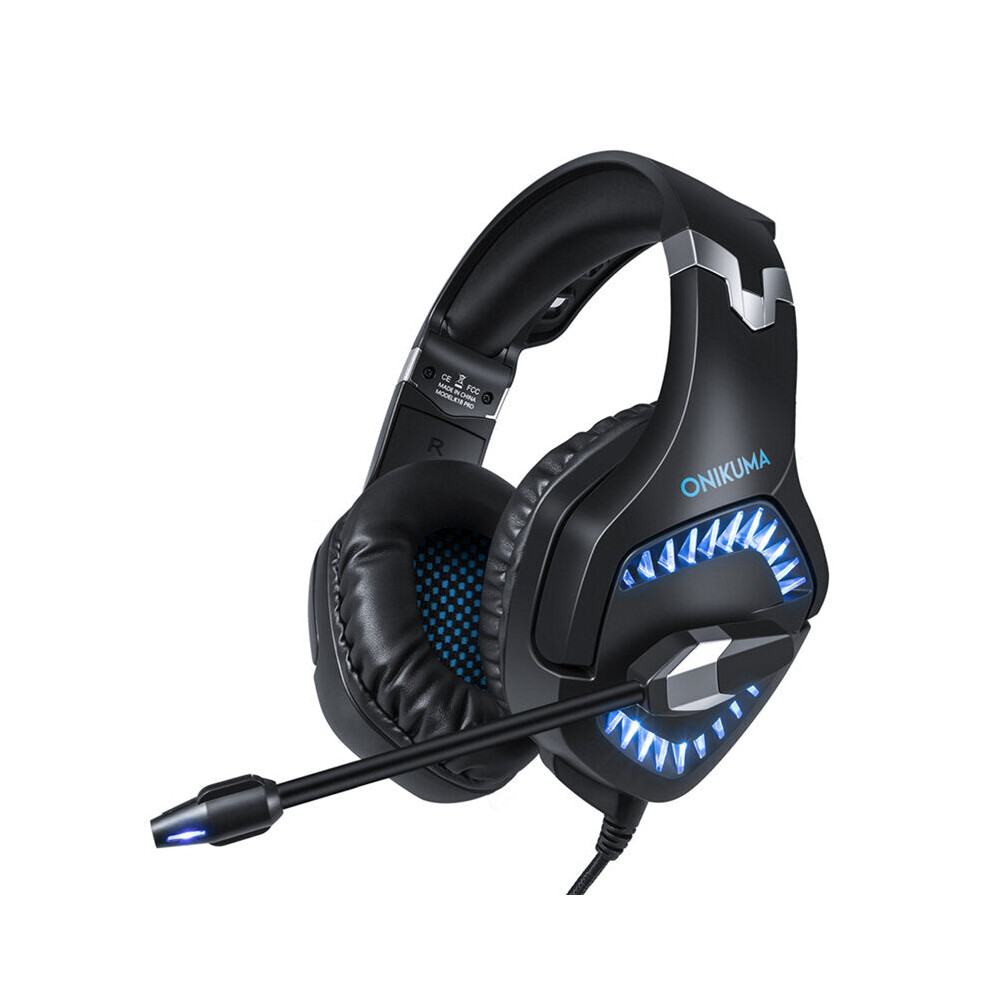 ( Blue) Gaming Headphone Ps4 Headset Bass 3D Surround Stereo Gamer Headset With Mic For Ps4 Laptop Phone Xbox Black/Blue 5284966052401