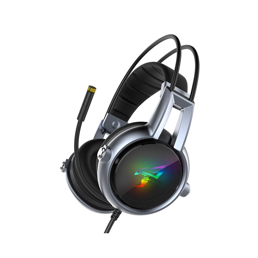 Usb Virtual 7.1 Gaming Headphone Soft Flexible Stereo Vibration Wired Over Ear Headset With Mic With Rgb Led Light 6112212297148