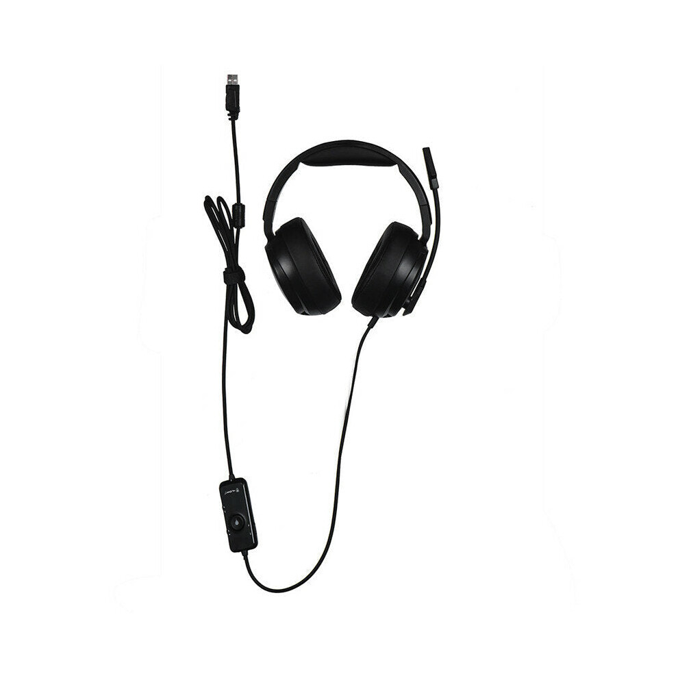 (USB) Headset Bass 3.5mm PC Gaming Headphones With Mic for Phone Tablet Mac Computer Xbox Moblie PUBG Games