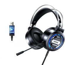 (USB) Gaming Headset Over-ear 3.5mm USB 7.1 Surround Sound Deep Bass Stereo Game Headphones with Mic for PC Laptop Gamer