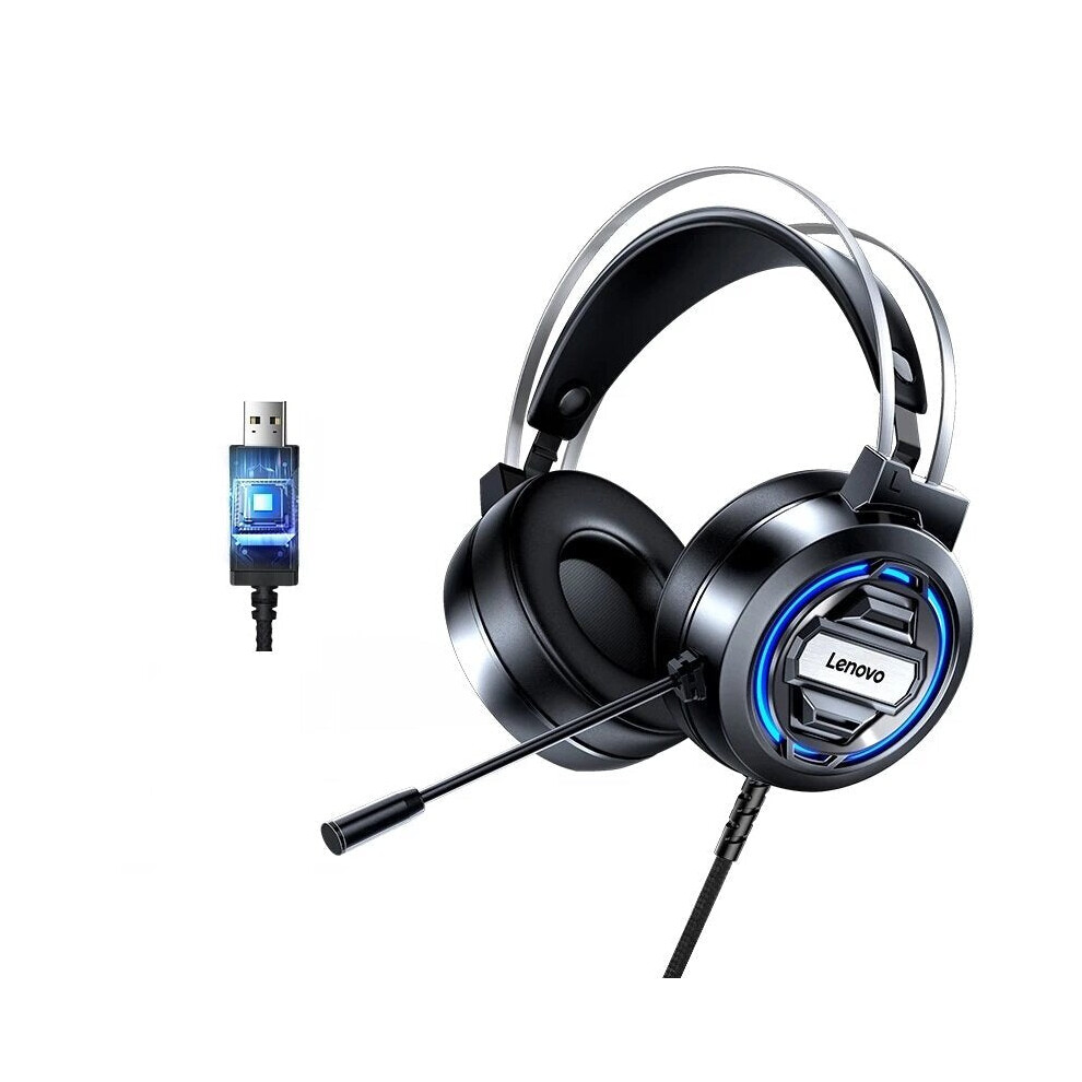 (Usb) Gaming Headset Over-Ear 3.5Mm Usb 7.1 Surround Sound Deep Bass Stereo Game Headphones With Mic For Pc Laptop Gamer Black 6112212293812