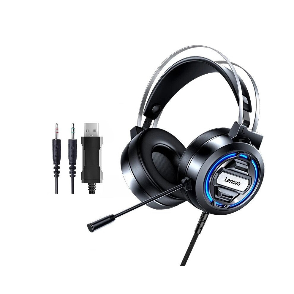 (3.5mm+USB) Gaming Headset Over-ear 3.5mm USB 7.1 Surround Sound Deep Bass Stereo Game Headphones with Mic for PC Laptop Gamer-image-OPC-PGKBMWT-NEW