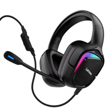 Gaming Headphones 50mm Drivers Surround Sound Bass USB Head-Mounted Wired Headset with Mic