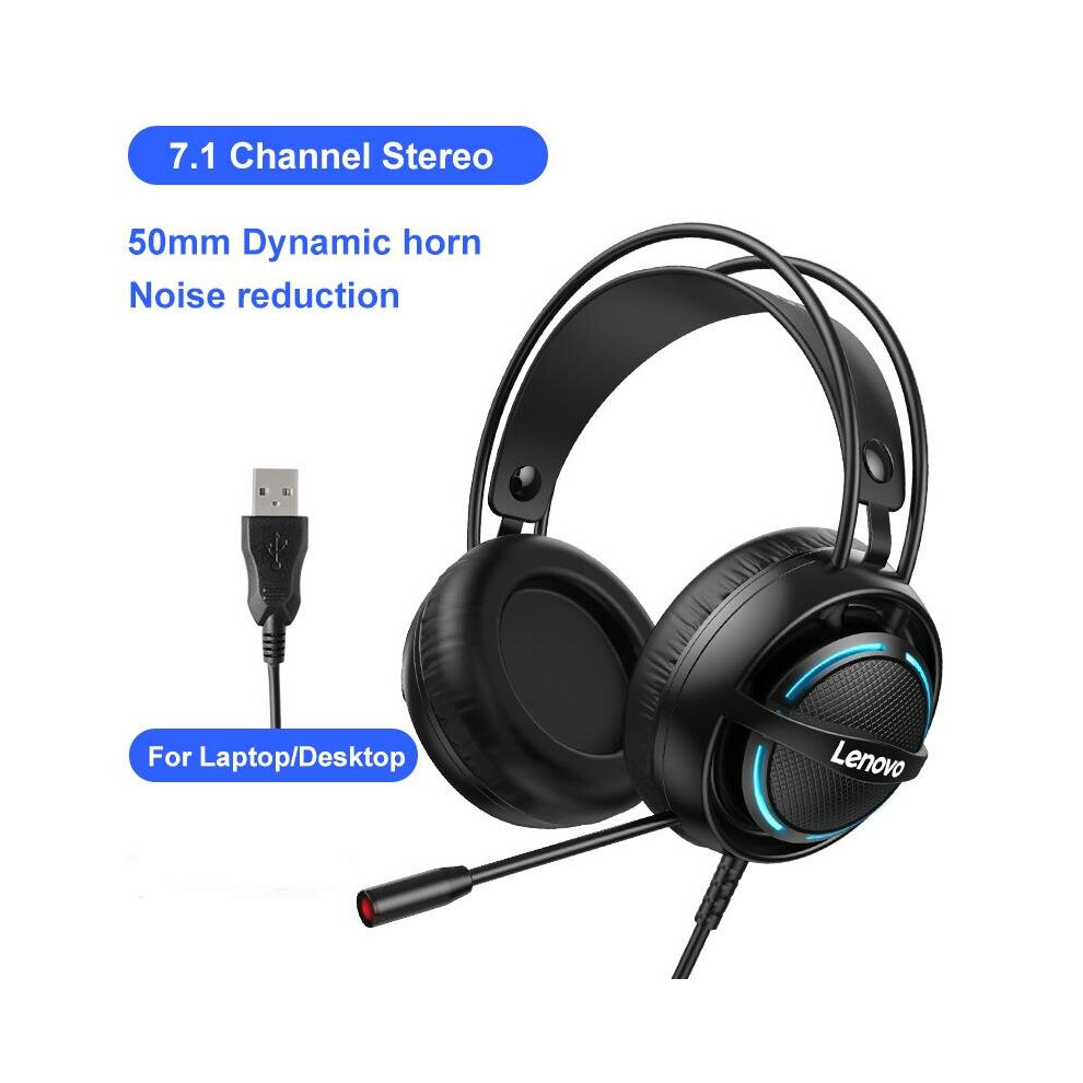 (USB 7.1) Wired Headset 7.1 Stereo RGB Over-Ear Gaming Headphone with Mic Noise Canceling USB/3.5mm For for Laptop Computer