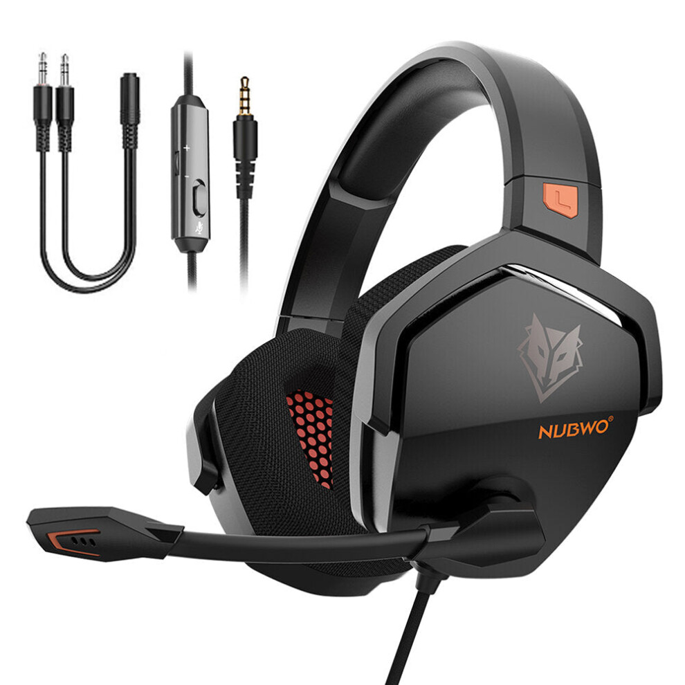 Over-Ear Gaming Headset 50mm Drivers Noise Cancelling Headphones with Mic 3.5mm Wired Gaming Earphone for PS4 PC Mobile Phone