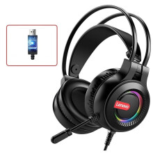 (USB 7.1) Wired Luminous RGB Headphones 3.5mm+USB USB 7.1 Channel Professional Gaming Headset Wired Headset with Mic