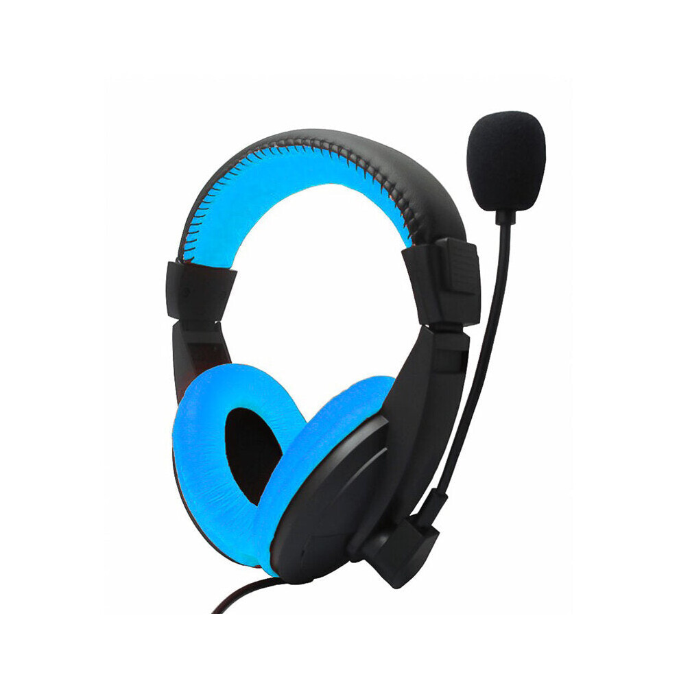 (Blue) Gaming 3.5mm Headphone Casque Gamer Deep Bass Stereo Gaming Headset with Mic for PC XBOX PS4 Computer