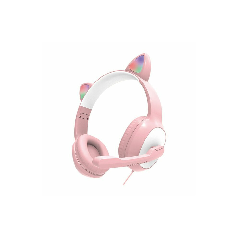 (Pink) Headset Game Headphones Low Latency Dual Stereo Effect Mode Earphone With Mic Pink 6112212288931