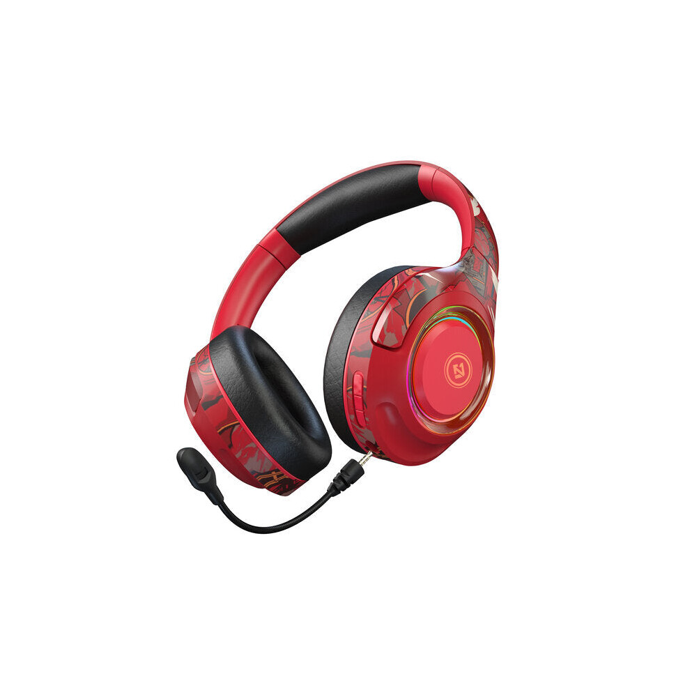 () Bluetooth 5.0 Gaming Headphones Hi-Fi 3D Stereo Bass Wireless Rgb Pc Headsets With Microphone For Ps4 Laptop Tablet Red/Light 6112212288269