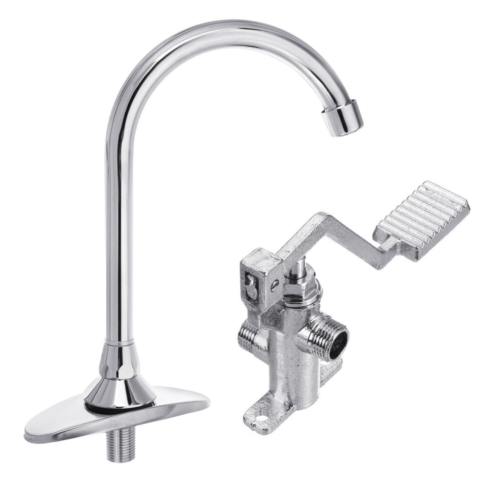 Durable Foot Pedal Valve Faucet Vertical Basin Switch Hospital Sink Tap 3654657576226