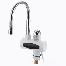 (Bend Type) Electric Hot Water Faucet LED Display Instant Heating Kitchen Water Heater Stainless Steel Heating Dual Purpose Faucet,220V 3000W