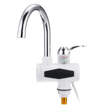 (Universal Tube) Electric Hot Water Faucet LED Display Instant Heating Kitchen Water Heater Stainless Steel Heating Dual Purpose Faucet,220V 3000W