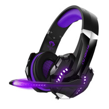 (Purple) Pro Headphones Gaming 3.5mm/USB7.1 Stereo Sound Headphone with Mic for Computer PC Gamer