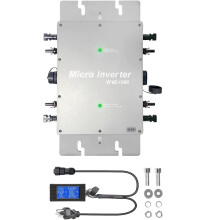 (1200W-110V-LCD) Solar Grid Tie Micro Inverter with AC Data Monitoring Display Screen Waterproof IP65 MPPT for 36V Panel