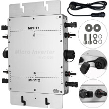 Solar Micro Inverter 1200W Grid Tie MPPT DC 22-50V to AC 220V Waterproof