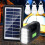 Portable Solar Generator System Emergency Light Outdoor Camping 3PCS Light Bulb 12