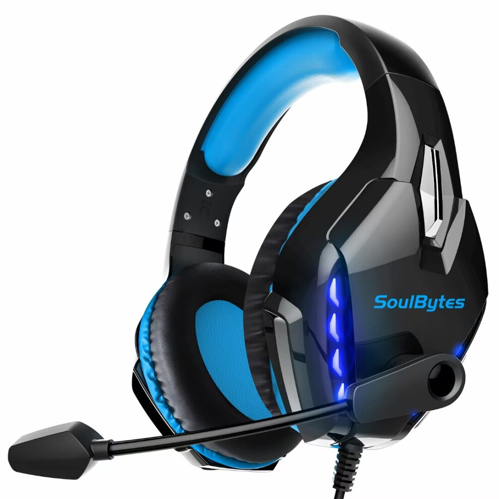 () Gaming Headphones Rgb Noise Cancelling Surround Sound Gaming Wired Headsets With Mic Blue/Light 6112212297261