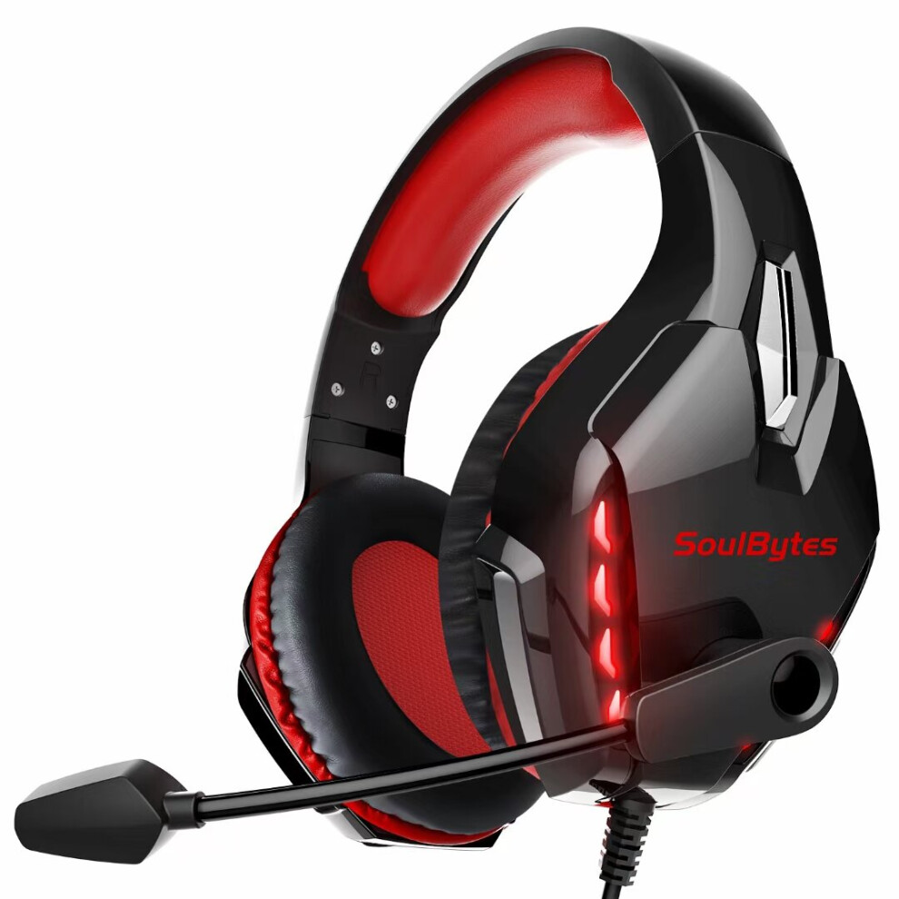() Gaming Headphones Rgb Noise Cancelling Surround Sound Gaming Wi Headsets With Mic Red/Light 6112212297278