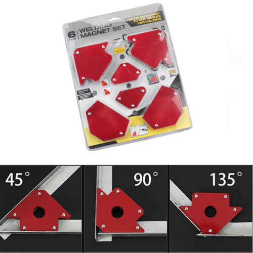6Pcs Magnetic Welding Locator Set Holders 25lb 50lb 75lb Multi Angles Tool 2