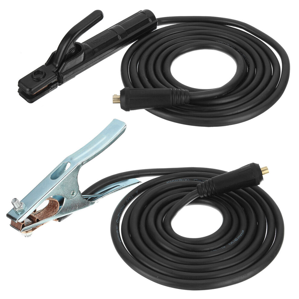 200A Groud Welding Earth Clamp Clip Set Holder Line for MIG TIG ARC Welder 3M Cable 10-25 Plug