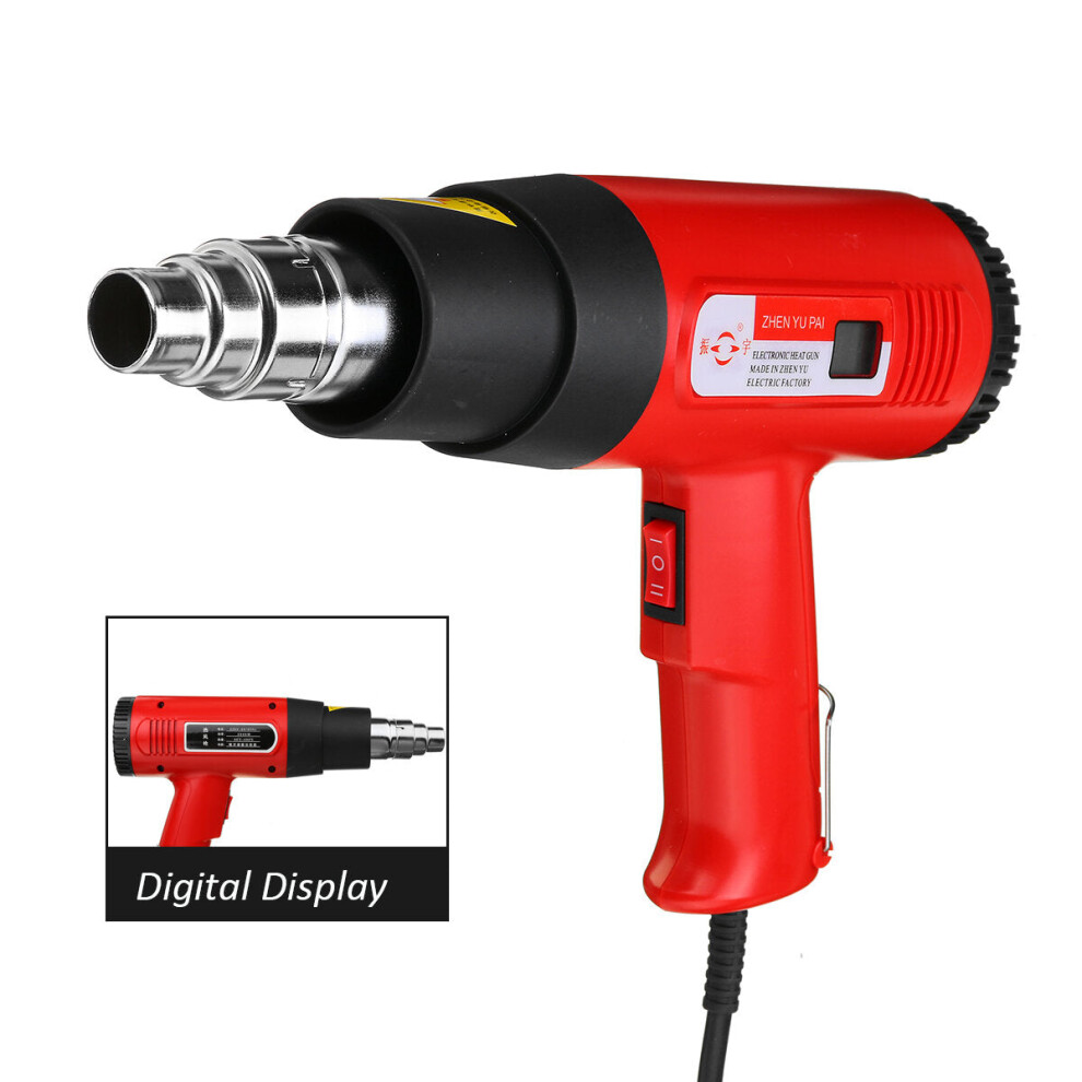 (2000W Digital Display) 1600W/2000W Industry Grade Plastic Welding Hot Air Torch Machine Adjustable Temperature Tool